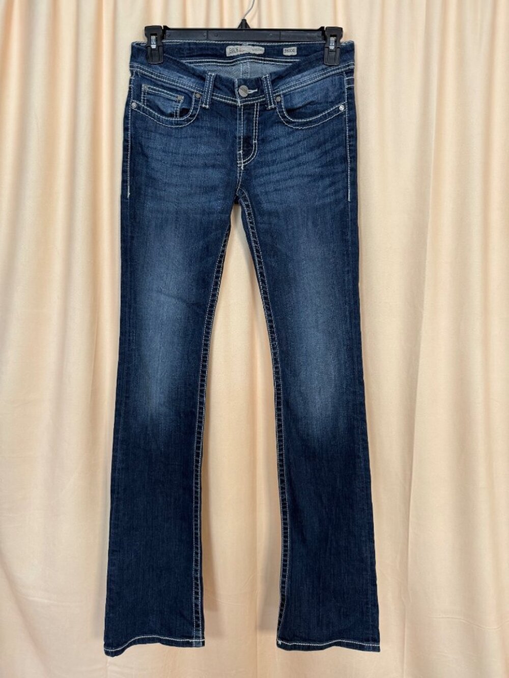 BKE Stella Low Rise Bootcut Jeans Dark Wash 28x36 Western Country Rodeo Workwear